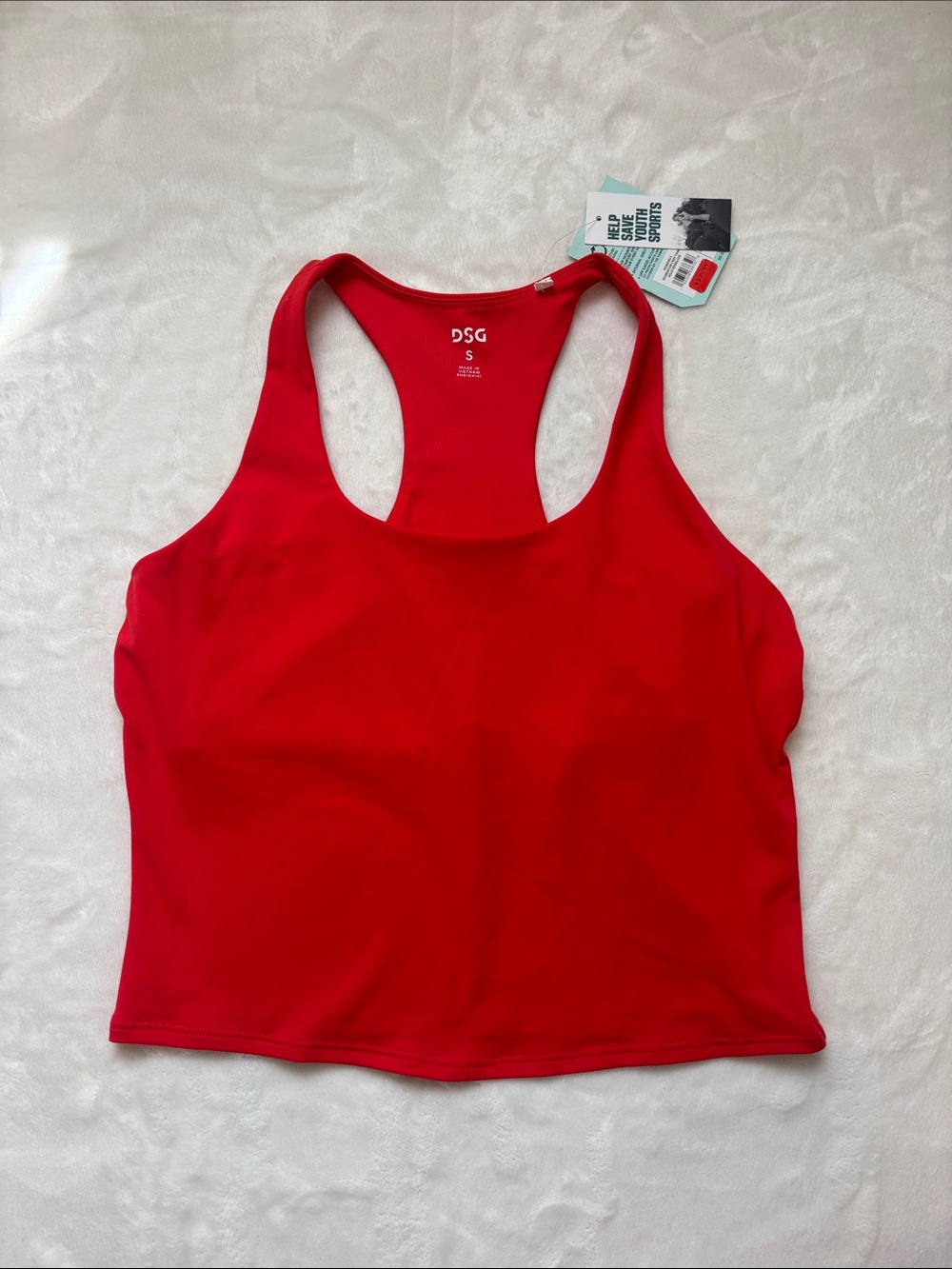 Red DSG athletic tank top NWT